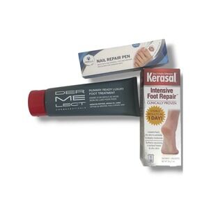 Foot and Nail Care Bundle Dermelect Kerasal Ariella Nail Repair Pen New